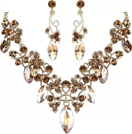 Conjuntos de collar y pendientes Cristal Austriaco Clearine